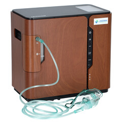 Kyslíkový koncentrátor pro domácí použití YUWELL YU-500, imitace dřeva