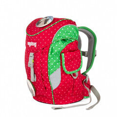 Taška pro předškoláka Ergolino - červeno / zelená tečkovaná