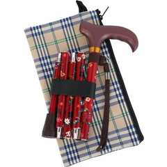 Skládací hůl barevná s poutkem (84 - 93 cm)