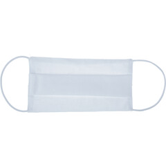 Rouška na tvář plátěná na gumičku, bílá 1 ks