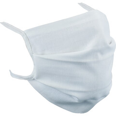 Rouška na tvář plátěnná se šňůrkou, bílá 1 ks