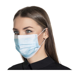 Rouška na tvář s gumičkou - chirurgická, 10 ks