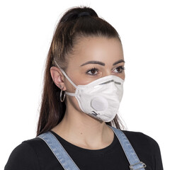 Respirátor FFP3 s filtrem, bílý