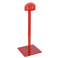 Stojan červený na dezinfekci rukou, 100 cm