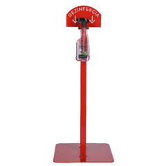 Stojan červený na dezinfekci rukou s dezinfekčním prostředkem DEZIMAX, 500 ml