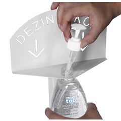 Stojan bílý na dezinfekci rukou s dezinfekčním gelem Me Too, 500 ml
