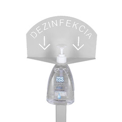 Stojan bílý na dezinfekci rukou s dezinfekčním gelem Me Too, 500 ml