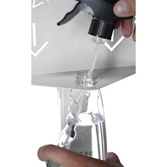 Stojan bílý na dezinfekci rukou s dezinfekčním prostředkem DEZIMAX, 500 ml