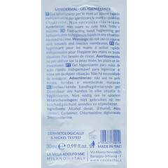 Kapesní antibakteriální gel do kabelky Sanidermal, 30 ml - 9 + 1 ZDARMA