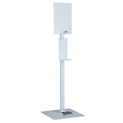 Stojan bílý na dezinfekci rukou, bez dezinfekce, 130 cm