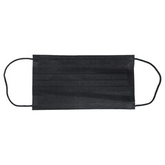 Rouška na tvář s gumičkou - chirurgická černá, 10 ks