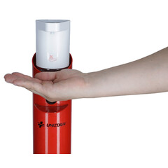 Automatický dávkovač dezinfekce se stojanem UNIZDRAV, červený