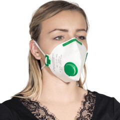 Respirátor FFP2 s filtrem, zelený