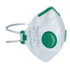 Respirátor FFP2 s filtrem, zelený
