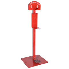 Stojan červený na dezinfekci rukou, bez dezinfekce, 110 cm