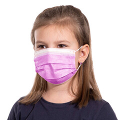 Dětská rouška na tvář s gumičkou barevná, 10 ks