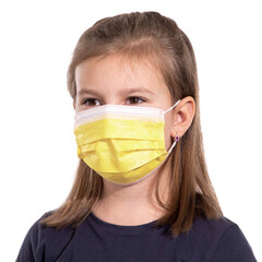 Dětská rouška na tvář s gumičkou barevná, 10 ks