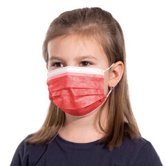 Dětská rouška na tvář s gumičkou barevná, 10 ks