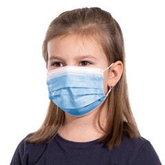 Dětská rouška na tvář s gumičkou barevná, 10 ks