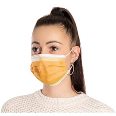 Rouška na tvář s gumičkou – chirurgická barevná, 10 ks