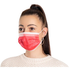 Rouška na tvář s gumičkou – chirurgická barevná, 10 ks