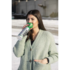 Kyslíková láhev s náustkem Boost Oxygen Pink Grapefruit, 9 l