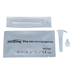 VivaDiag Antigenní certifikovaný výtěrový self test ze špičky nosu i nosohltanu na COVID-19, 5 ks