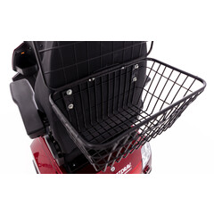 Elektrický tříkolový skútr CHAMPION pro seniory a imobilní - výkonný 1000W motor, červený