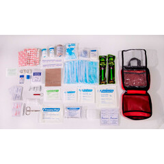 Cestovní lékárnička s 220 ks zdravotnického materiálu a pomůcek