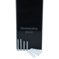 Germicidní zářič UNIZDRAV uzavřený nástěnný – černé provedení