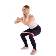 Odporové posilovací gumy růžové, sada 5 ks