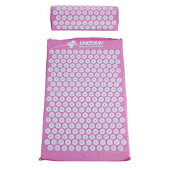 Masážní akupresurní podložka s polštářem UNIZDRAV, růžová