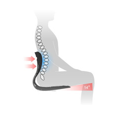 Ergonomická opěrka pro správné držení těla Curble Chair Comfy, šedá