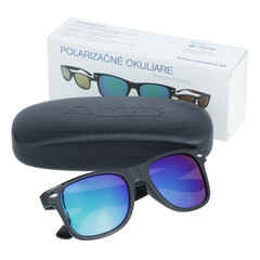 Polarizační brýle UNIZDRAV modré + pevné puzdro, sáček a testovací sada