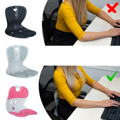 Ergonomická opěrka pro správné držení těla Curble Chair Wider, černá
