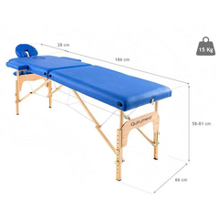 Dřevěné masážní lehátko, oranžové