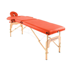 Dřevěné masážní lehátko, oranžové