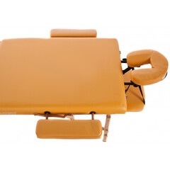 Dřevěné masážní lehátko - polohovací, červené