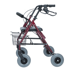 Odlehčené pojízdné chodítko UNIZDRAV, stříbrné