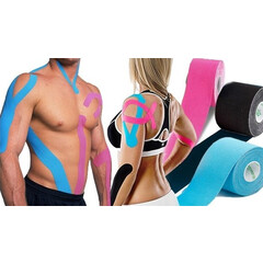 Kinezio tejp Ares 5 cm x 5 m, červený