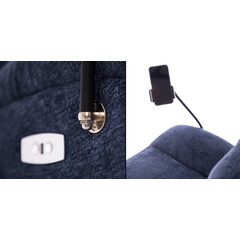 Štylové relaxační polohovací křeslo TRENDY - modré