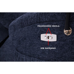 Štylové relaxační polohovací křeslo TRENDY - modré