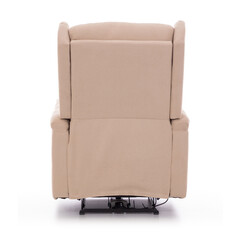 Relaxační polohovací křeslo COMFORT Ušák, béžová látka