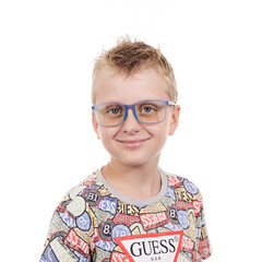 Brýle proti modrému světlu pro děti modré UNIZDRAV + pouzdro, sáček a testovací sada