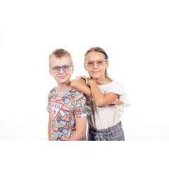 Brýle proti modrému světlu pro děti modré UNIZDRAV + pouzdro, sáček a testovací sada