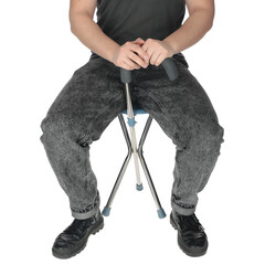 Vycházková hůl se židlí