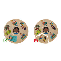 Didaktická hra a puzzle 2v1 Humanico Emoce od Beleduc