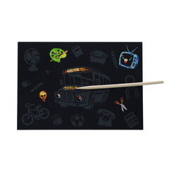 Kreativní souprava Seškrabovací omalovánka s motivy, 30 ks