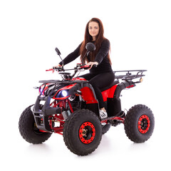 Čtyřkolka elektrická UNIZDRAV XTrail  (ATV), červená