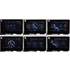 Masážní elektrické křeslo LUX 4D MASSAGER, modrozlaté (Používaný kus)